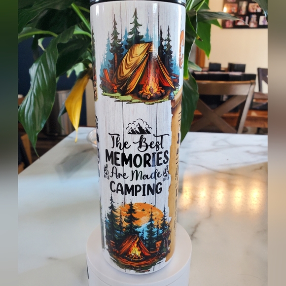 Camping is My Happy Place  Camping Quotes 30oz Tumbler with duo lids 🎉sale - Picture 6 of 9